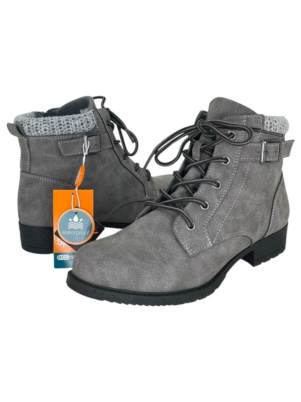 Sporto Lala Grey Waterproof Thermolite Womens Ankle Boots Size 9M
